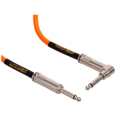 Abbildung von Ernie Ball Instrumentenkabel geflochten, gerade/gewinkelt, 3,048 m, Neon Orange