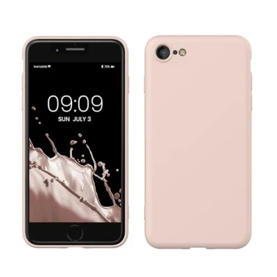 Abbildung von kwmobile Handyhülle für iPhone SE 2022 Hülle/iPhone 2020 / 8 7, Hülle Schutzhülle kabelloses Laden Case in Coconut Swirl