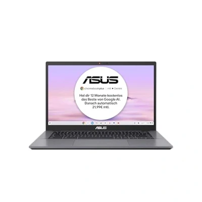 Abbildung von ASUS Chromebook Plus CX34 Laptop 14&quot; Full HD 16:9 IPS Display Intel Core i3 1215U 8 GB RAM 128GB UFS UHD Graphics ChromeOS QWERTZ Tastatur Rocky Grey