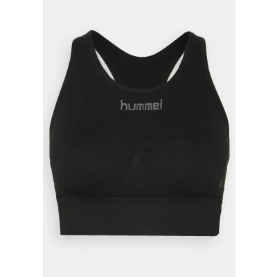 Abbildung von Hummel First Seamless Sportbh mit mittlerer Stützkraft, Damen, Größe: 38/40, Black