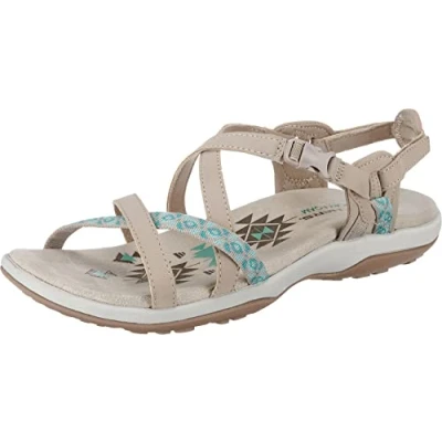 Abbildung von Skechers Damen Reggae Slim Vacay Slingback Sandalen, Taupe Duraleather/Webbing, 41 EU