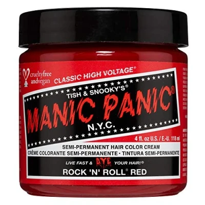 Abbildung von Manic Panic Rock&#039;N&#039;Roll Red Classic Creme, Vegan, Cruelty Free, Semi Permanent Hair Dye 118ml