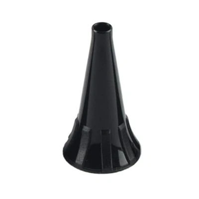 Abbildung von GIMA Mini Einweg Ohrenspekulum, Ø 4 mm, Schwarze Farbe, Latexfrei, Packung mit 100 Stücken