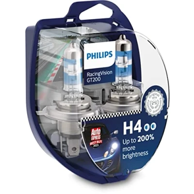Abbildung von Philips RacingVision GT200 H4 Scheinwerferlampe +200%, Doppelset