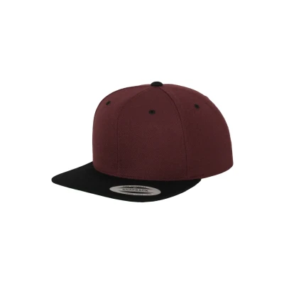 Abbildung von Flexfit Classic Snapback 2TONE Cap, Größe: One Size, Bordeaux, black