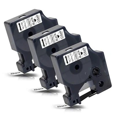Abbildung von 3x Labelwell 45010 Transparent Kompatibel Labelpoint 250 150 100 Etikettenband Ersatz für Dymo S0720500 12mm x 7m LabelManager 160 PNP 210D 360D 280 420P 500TS Labelwriter 450 Duo