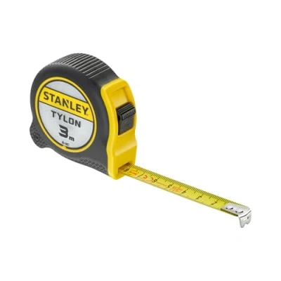 Abbildung von Stanley 1 30 687 Bandmass Tylon, 3 m, Tylon Polymer Schutzschicht, verschiebbarer Endhaken, Kunststoffgehäuse