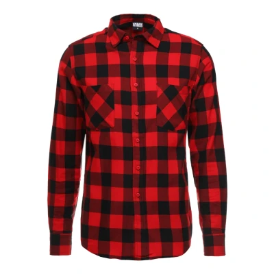 Abbildung von Urban Classics Checked Hemd, Herren, Größe: Small, Black/red