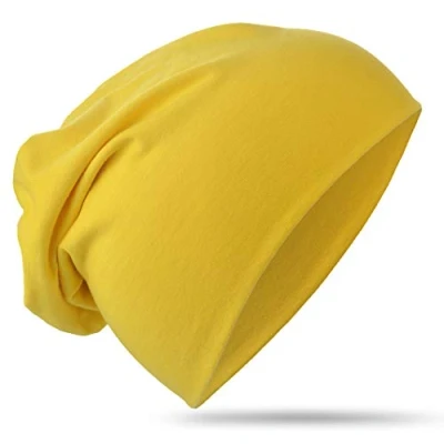 Abbildung von Miobo Kinder Slouch Beanie Mütze,Baumwolle,Unifarbe Gelb 48