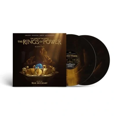 Abbildung von The Lord of Rings: Rings Power (Season 2: Amazon Original Series Soundtrack) (black and gold galaxy Vinyl exklusiv bei Amazon.de) [Vinyl LP]