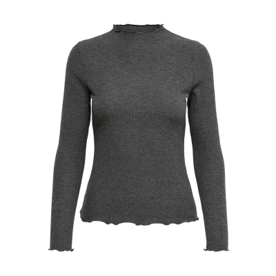 Abbildung von ONLY EMMA NOOS Langarmshirt, Damen, Größe: XS, Dark grey melange