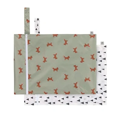 Abbildung von LÄSSIG Nasstasche wiederverwendbar für Kind Baby 2 Stück/Wet Bag Little Forest Fox