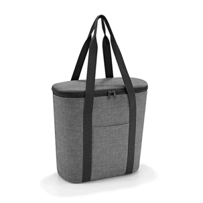 Abbildung von reisenthel thermoshopper Kühltasche für den Einkauf oder das Picknick mit 2 Trageriemen Aus wasserabweisendem Material, Couleur:twist silver