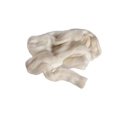 Abbildung von Rayher HOBBY 5360003 Reine Schurwolle, Filzwolle, Kammzug, Beutel 50 g, beige, ungefärbt, Märchenwolle