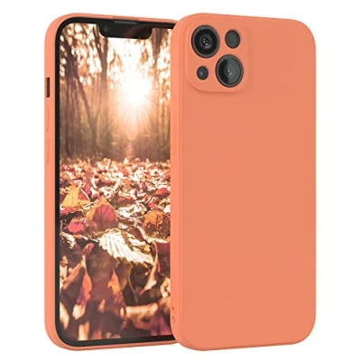 Abbildung von EAZY Case Silikonhülle für iPhone 13 Hülle Silikon Orange weich stoßfeste Handyhülle Schutzhülle mit Kameraschutz Dünn Premium Schutz Cover TPU Phone Bumper in