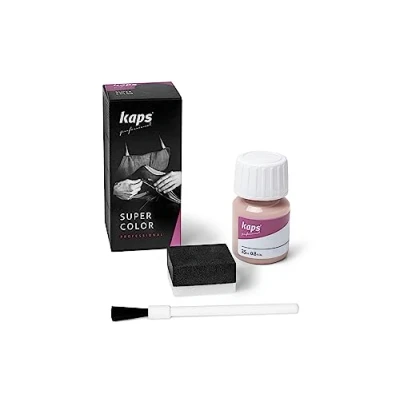 Abbildung von Kaps Super Color Lederfarbe für Naturleder, Synthetik und Textil, Lederfärber, 25 ml, 143 Mauve