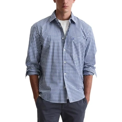 Abbildung von Marc O&#039;Polo KENT Collar LONG Sleeves ONE Rectangular Chest Pocket Round HEM Hemd, Herren, Größe: XS, Multi/total eclipse