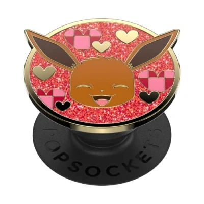 Abbildung von PopSockets: PopGrip Ausziehbarer Sockel und Griff mit einem Austauschbarem Top für Smartphones Tablets Pokémon Eevee XOXO Enamel