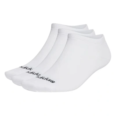 Abbildung von adidas Unisex Thin Linear Low Cut Socks 3 Pairs, White / Black, 6.5 8
