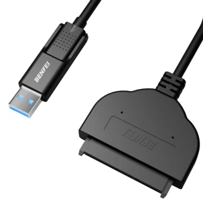 Abbildung von BENFEI SATA auf USB Kabel, 2 in 1 C/USB 3.0 III Festplatten Adapter, kompatibel für 2,5 Zoll HDD und SSD