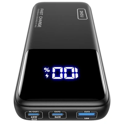 Abbildung von INIU Power Bank, 20000mAh 65W Powerbank Klein Aber Stark Phone &amp; Laptop, Externe Handyakkus USB C Input&amp;Output, Kompatibel mit MacBook Pro Surface Go iPad iPhone 16 15 14 Max Plus Steam Deck etc