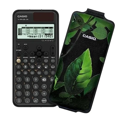 Abbildung von Casio FX 991DE CW ClassWiz technisch wissenschaftlicher Rechner mit Art case &quot;leaf&quot;, deutsche Menüführung (limited edition)