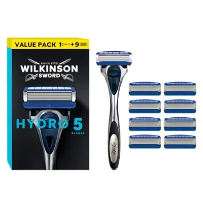 Abbildung von Wilkinson Sword Hydro 5 Skin Protection Rasierer, Kunststoffgriff, Klingen, unisex, Normal, 1 Stück, Standard, Tasche, für Körperbehaarung und Gesichtsrasur