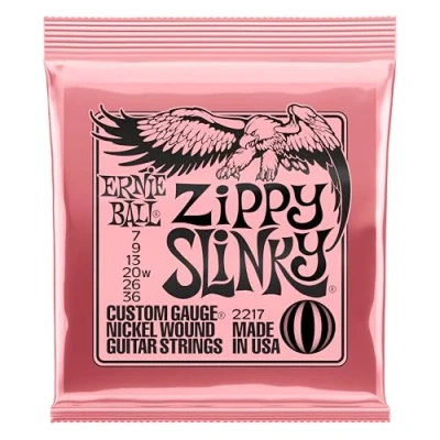 Abbildung von Ernie Ball Zippy Slinky Nickel Wound E Gitarrensaiten Stärke 7 36