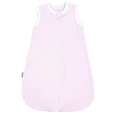 Abbildung von TupTam Sommerschlafsack Baby Leichter Schlafsack Sommer 0.5 TOG aus Baumwolle, OEKO TEX zertifiziert, Unisex, Farbe: Streifenmuster Rosa, Größe: 62 68