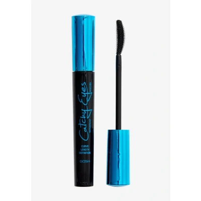 Abbildung von GOSH Catchy Eyes Mascara Waterproof für extra lange, definierte Wimpern I den besten Cat Eye Effekt wasserfeste Wimperntusche parfümfrei &amp; hautverträglich Iideal Sport Strand 001 Black