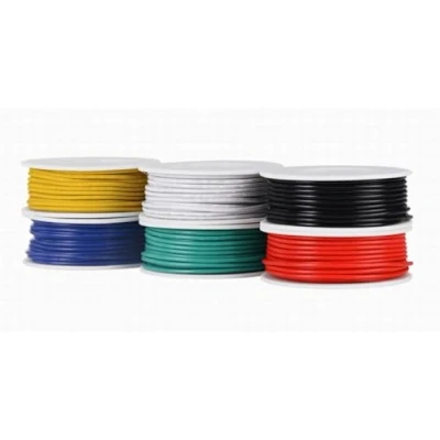 Abbildung von TUOFENG 26 awg Draht Fest Kern Haken Drähte 6 verschiedene farbige Jumper Wire 10 m Jeder, 0.13 mm² Zinned Kupferdraht PVC (OD: 1.25mm) up Kit