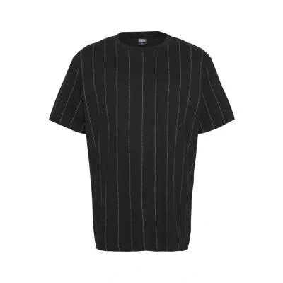 Abbildung von Urban Classics Oversized Pinstripe TEE Tshirt print, Herren, Größe: 3XL, Black