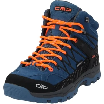 Abbildung von CMP Rigel MID Trekking WP Unisex Alpin/Bergstiefel für Kinder, Größe: 32, Dusty blue/flash orange Leder und textil