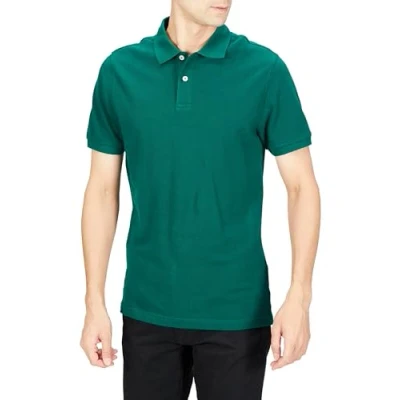 Abbildung von Amazon Essentials Herren Piqué Poloshirt aus Baumwolle, Schmale Passform, Khakigrün, L