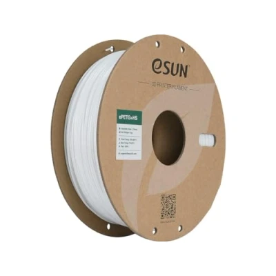 Abbildung von eSUN PETG Filament 1.75mm, PETG+HS Hochgeschwindigkeits 3D Drucker Filament, Maßgenauigkeit +/ 0.03mm, 1KG Spule (2.2 LBS) Schnelligkeit für High Speed (Einfarbig Weiß, 1KG)
