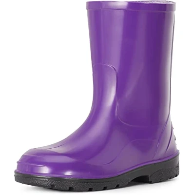 Abbildung von Ladeheid Gummistiefel Kinder Hohe wasserdichte Regenstiefel für Jungen und Mädchen LA 939 (Violett, 32 EU)