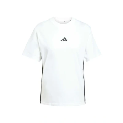 Abbildung von adidas Damen Essentials 3 Stripes Cotton T Shirt, White/Black, XL
