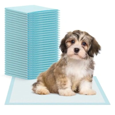Abbildung von 30x ARNOMED Welpen Unterlagen, Zubehör, 5 lagige Trainingspads für Hunde in 40x60cm, auslaufsichere Pipi Matten Hunde, Puppy Pads absorbierend, Welpentoilette, Hundezubehör kleine