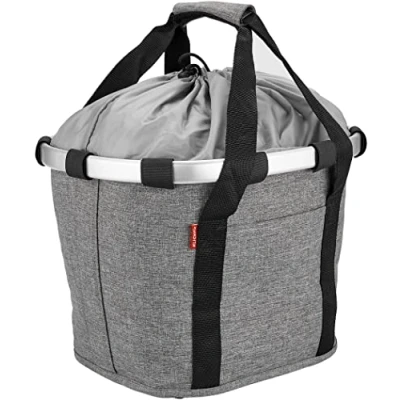 Abbildung von KLICKfix KF880TS Unisex Erwachsene Twist Fahrradkorb, Silber, Uni