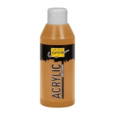 Abbildung von KREUL 84234 Solo Goya Acrylic goldocker, 250 ml Flasche, cremige vielseitig einsetzbare Acrylfarbe in Studienqualität, auf Wasserbasis, schnell und matt trocknend, gut deckend, wasserfest