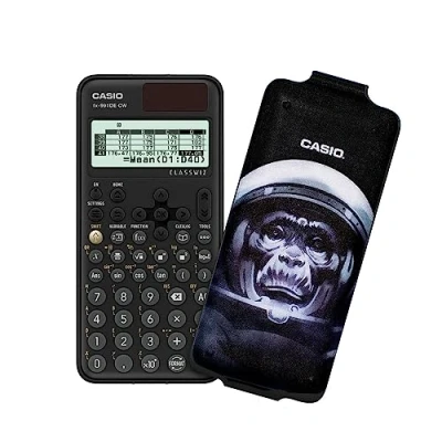 Abbildung von Casio FX 991DE CW ClassWiz technisch wissenschaftlicher Rechner mit Art case &quot;space monkey&quot;, deutsche Menüführung (limited edition)