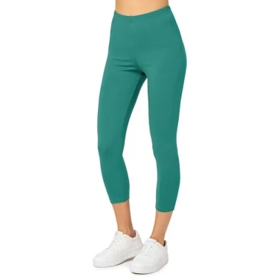 Abbildung von Merry Style Damen 3/4 Leggings Capri Sportleggings MS10 199 (Dunkeltürkis, XL)