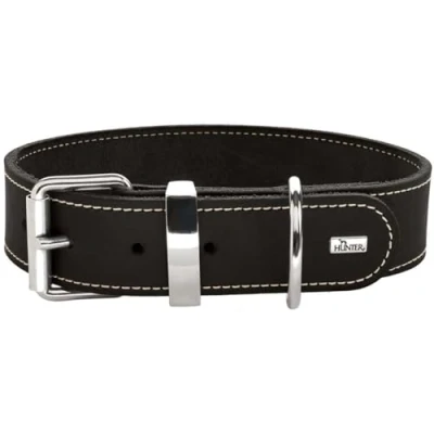 Abbildung von HUNTER AALBORG SPECIAL Hundehalsband, Leder, strapazierfähig, komfortabel, 40 (S), schwarz