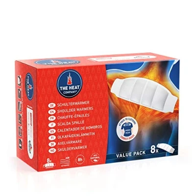 Abbildung von THE HEAT COMPANY Schulterwärmer 8 Stück Wärmepflaster Rücken EXTRA WARM klebend Nackenwärmer Stunden wohlige Wärme sofort einsatzbereit luftaktiviert rein natürlich