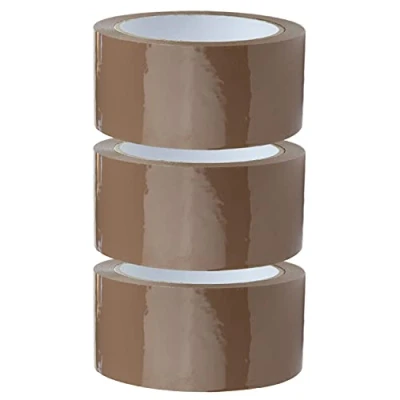Abbildung von Crimson Starfish 3 x Packband Braun Rollen 48mm 66m Verpackungsbänder für Pakete, Kisten, Versand Klebeband Pakete &amp; Paketklebeband Geräuscharmes Umzugsbedarf