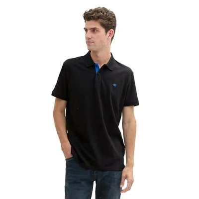 Abbildung von TOM TAILOR Herren Basic Poloshirt 1016502, 29999 Black, XXL