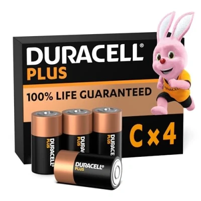 Abbildung von Duracell Plus C Batterien, LR14, 4 Stück, Batterien für Alltagsgeräte