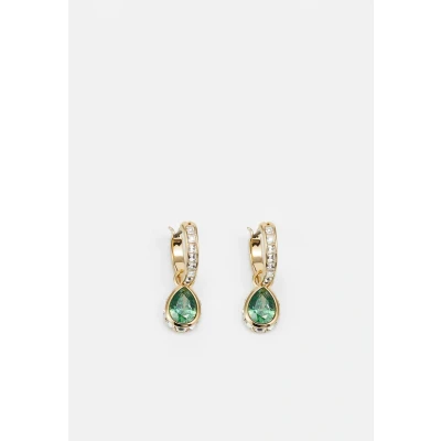 Abbildung von Swarovski Stilla Pierced Earrings MINI HOOP Ohrringe goldcoloured/green, Damen, Größe: One Size, Gold coloured/green
