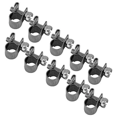 Abbildung von TOPINCN 10 Teile/Satz 6mm 20mm Schlauchschellen Edelstahl Schwere T Bolzen Mini Kraftstoffleitung Rohrschellen(6 8Mm)