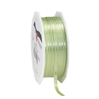 Abbildung von C.E. Pattberg Satin pastellgrün, 50 m Satinband zum Einpacken von Geschenken, 3 mm Breite, Geschenkband Dekorieren &amp; Basteln, Dekoband für Präsente, zu jedem Anlass